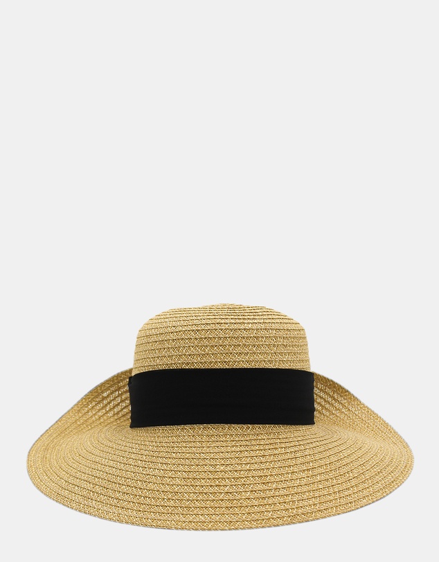 Morgan & Taylor - Shay Braided Straw Sun Hat in Natural Beige