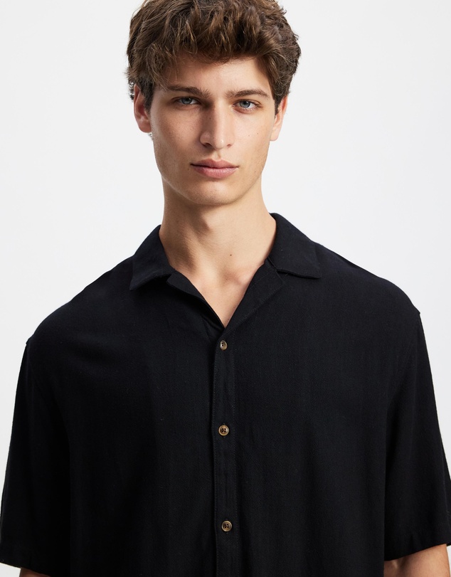 Staple Superior - Newport Textured Linen Blend Shirt