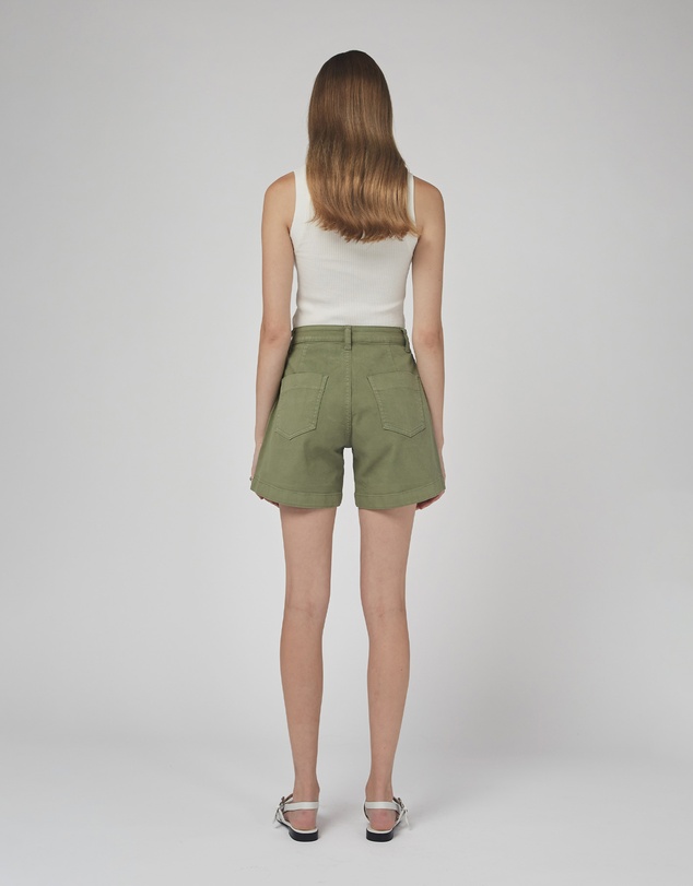 DRICOPER DENIM - Zaplin Oil Green Shorts