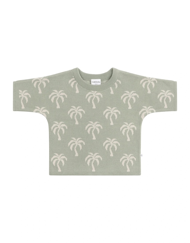 Kynd Baby - Palm Knit Jacquard Top Sage - Size 2