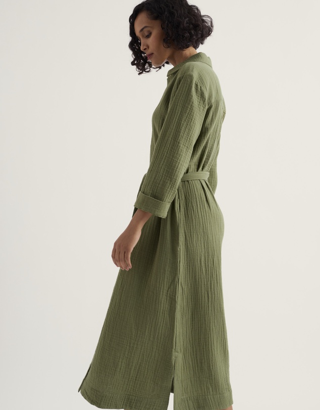 Seasalt - Whitsand Cove Midi Shirt Dress in GOTS Organic Cotton