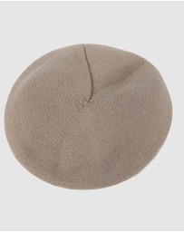 Max Alexander - European Made Beige Soft Wool Beret