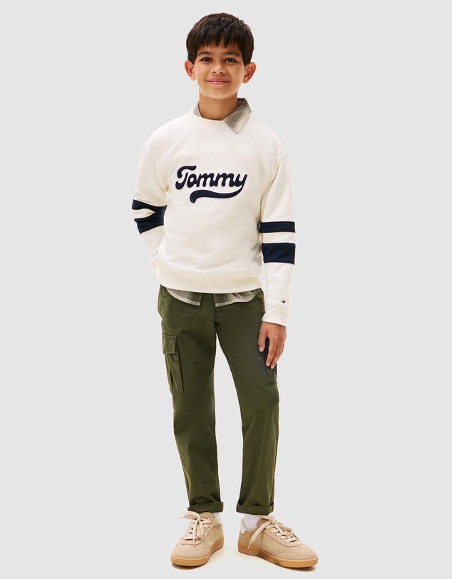 Tommy Hilfiger - Varsity Back Logo Colour-Blocked Sweatshirt - Kids