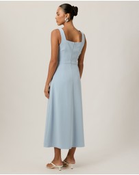 Tussah - Monique Crepe Square Neck Midi Dress