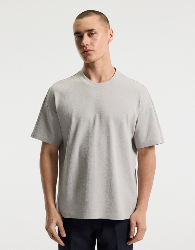 Calibre - Loose Fit Crepe T-shirt Light Grey
