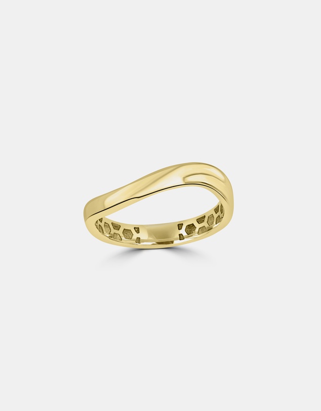 Zoe Olivia - 9K Gold Curved Ring