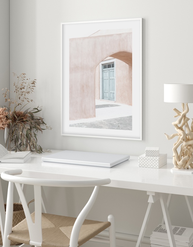 Olive et Oriel - House Of Peach Santorini Art Print