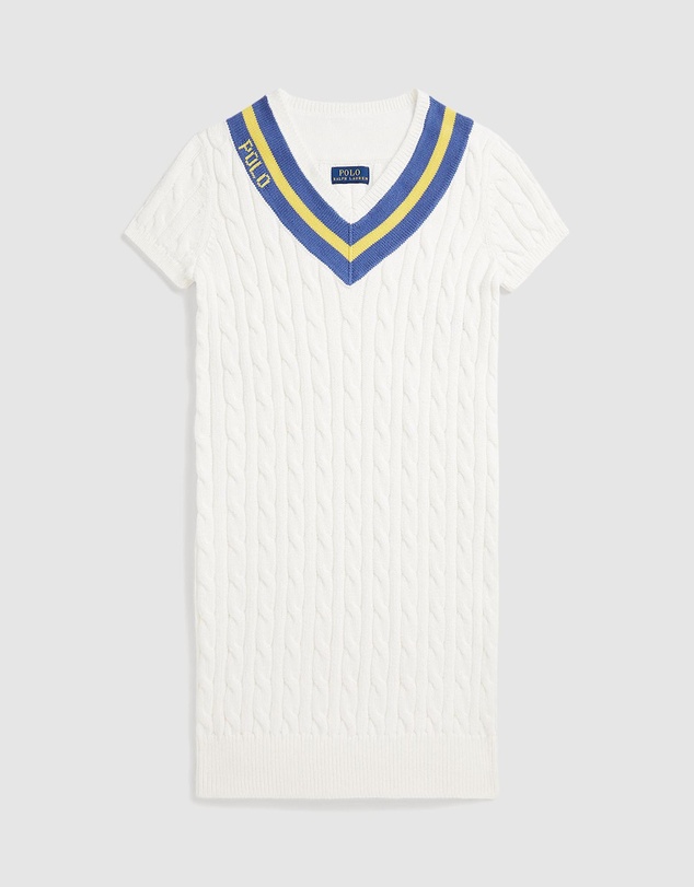Polo Ralph Lauren - Cricket-Stripe Cotton Sweater Dress - Kids