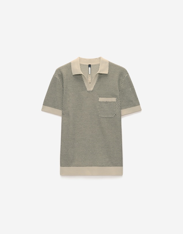 Calibre - Textured Knit Polo Natural