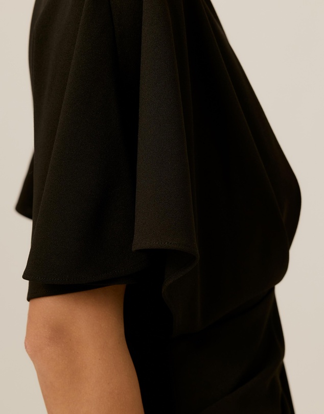 Tussah - Vivian Flutter Sleeve Ruffle Detail Midi Dress