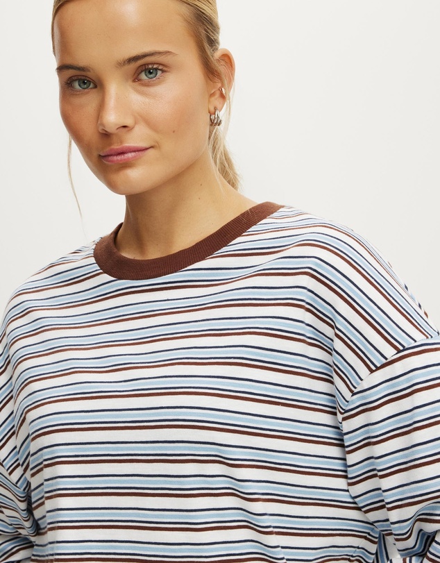 Cotton On Body Active - Long Sleeve Slub Graphic Crew