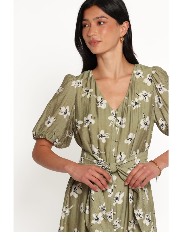 Petal & Pup - Hera Maxi Dress - Green Floral