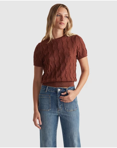Decjuba - Lauren Lurex Knit Tee