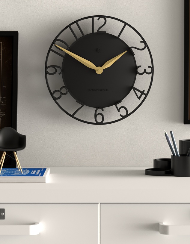 Newgate - Newgate Time Traveller Wall Clock-Black
