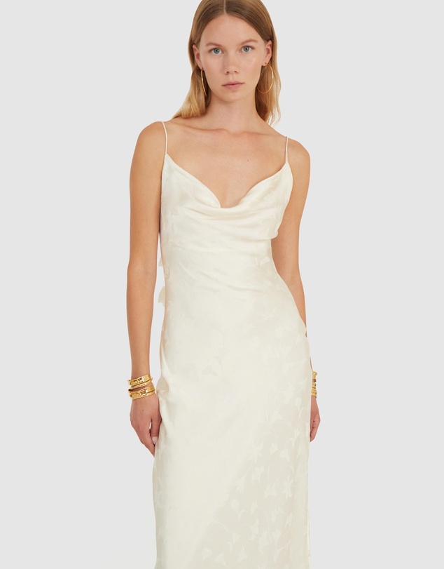 ROTATE - Satin Midi Dress
