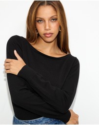 Dazie - Angel Knitted Long Sleeve Top