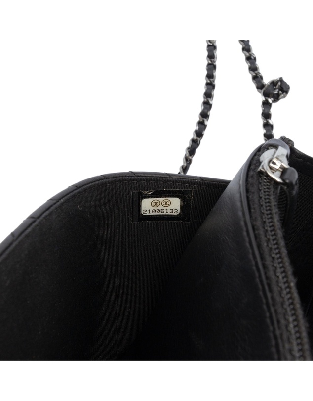 Pre-Loved by Azura Reborn - Pre-Loved Chevron Lambskin Boy Wallet on Chain