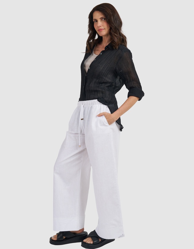 CAMIXA - Crinkle Oversized Linen Shirt