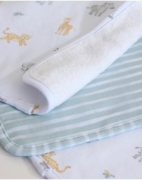 Living Textiles - 3 Pack Organic Wash Cloths - Roam & Roar