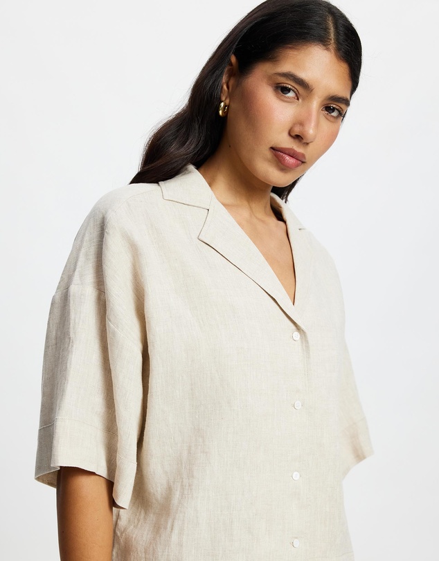 White By FTL - Bay Linen Shirt
