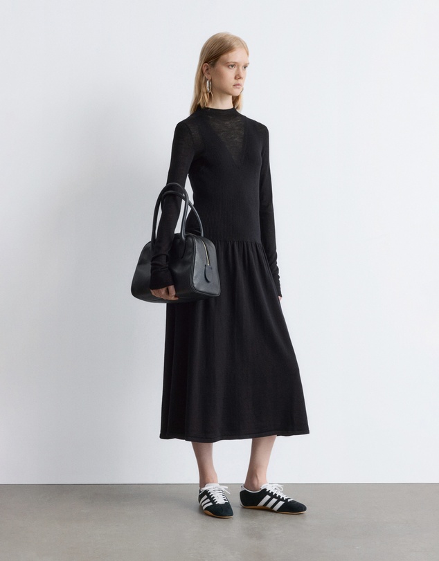 & Other Stories - Knitted Mock-Neck Midi Dress