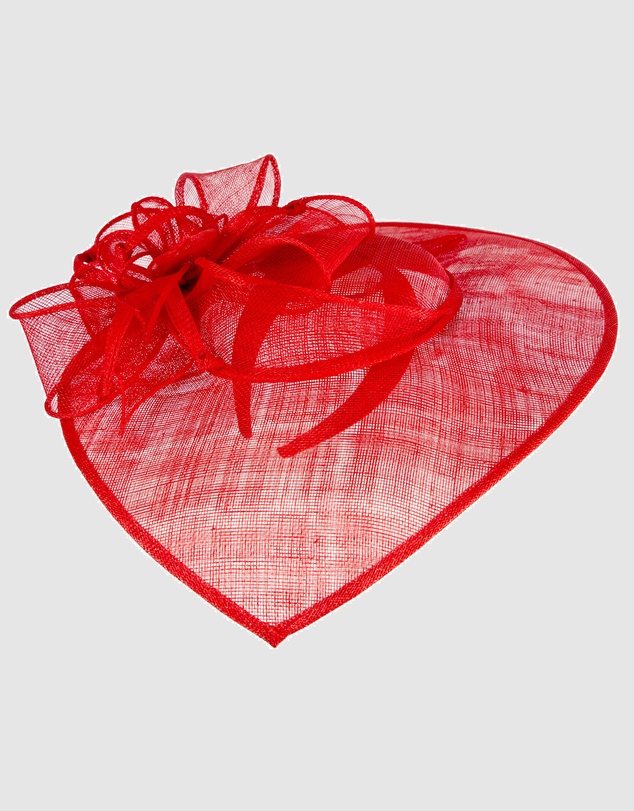 Max Alexander - Large Red Sinamay Fascinator Hat