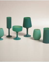 porter green - stemm | silicone unbreakable wine glasses