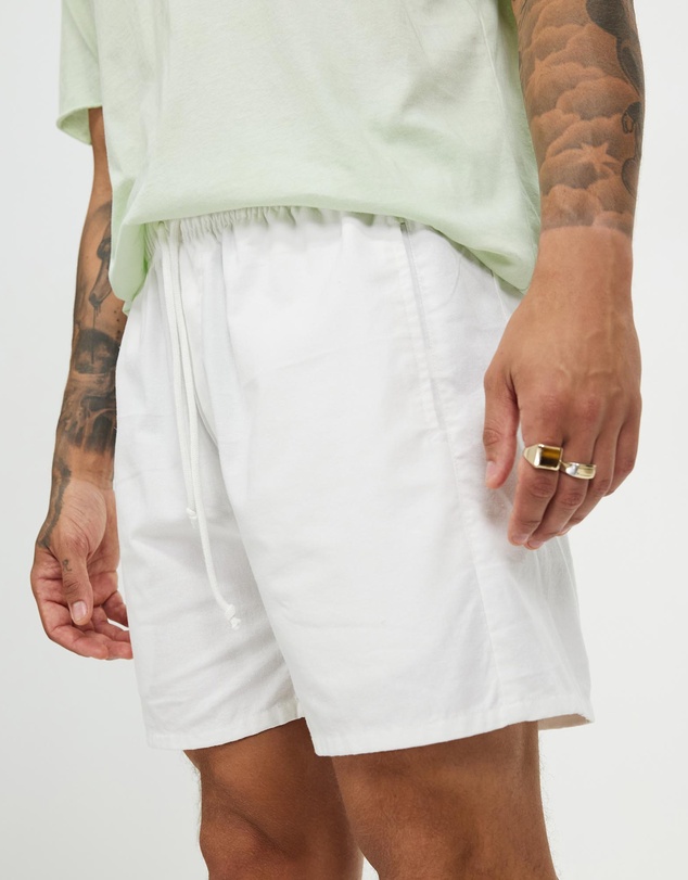 Surrounded By Ghosts - The Andradite Linen Drawstring Shorts