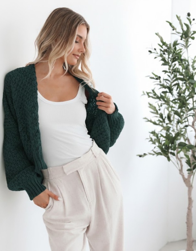 Esther & Co - Dorine Cardigan - Teal