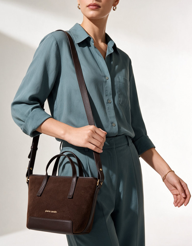 Pierre Cardin - Pierre Cardin Genuine Suede Leather Bag