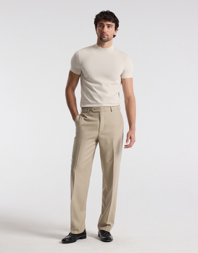 Calibre - Straight Leg Wool Pants Sand