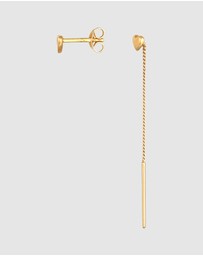 Elli Jewelry - Earrings Stud Set Heart Studs in 925 Sterling Silver Gold Plated