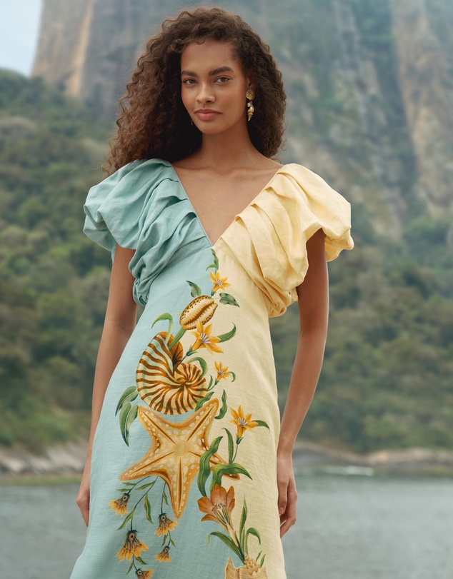 Farm Rio - Marine Garden Midi Dress