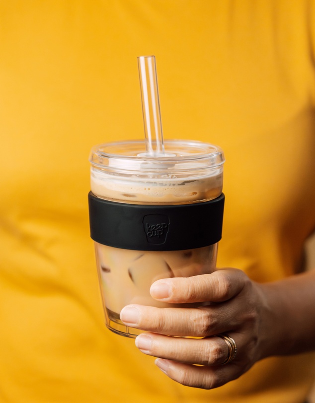 KeepCup - Longplay Cold Cup 12oz Reusable Coffee Cup with Boba Straw Lid