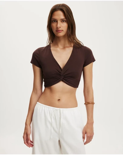 Cotton On - Bri Cropped Cardi Tee