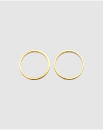 Elli Jewelry - Ring 2er Basic Set 925 Sterling Silver Gold-Plated
