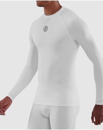 SKINS - SKINS Compression Men's Series-1 Running/Gym Long Sleeve Top White