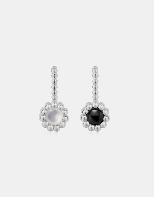 Ania Haie - Silver Black Onyx and Mother of Pearl Charm