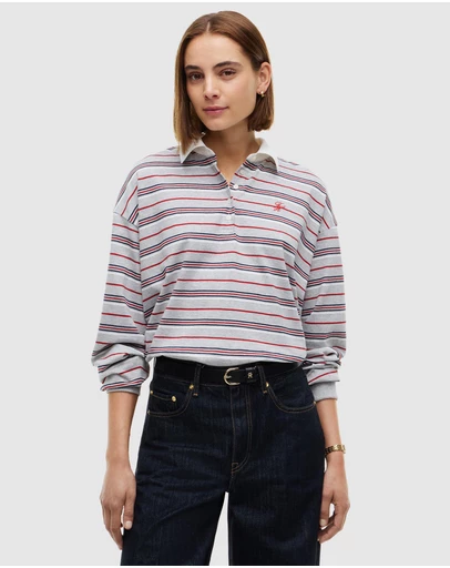 Tommy Hilfiger - Rugby Stripe Relaxed Polo Sweatshirt