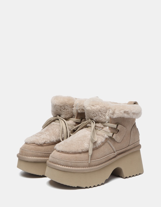 EVERAU - Australian Shepherd Ugg Bumpy Cow Suede Upper Fashion Boots