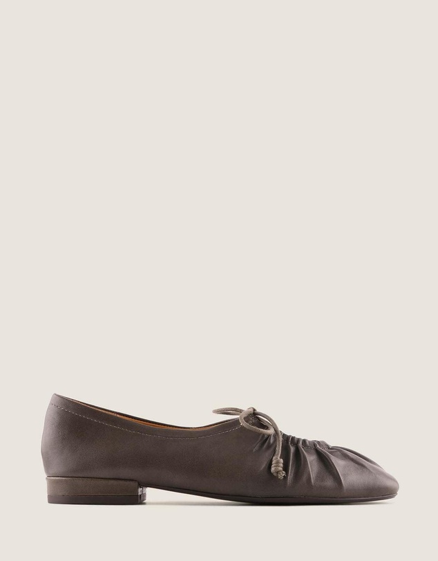 Shelly Shen - Logan Casual Flats Olive Leather