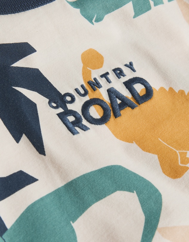 Country Road - Australian Cotton Short Sleeve Dino Pyjama Set