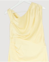 Revibe - Repaired Shona Joy Dillon Contrast Draped Maxi Dress - AU 12