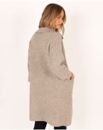 Petal & Pup - Skylar Open Front Coatigan - Taupe