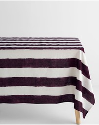 Aura Home - Riviera Stripe Cotton Linen Tablecloth