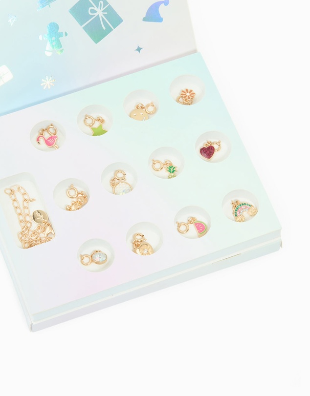 Lovisa - Kids Blue Gold Charm Bracelet 12-Day Advent Calendar