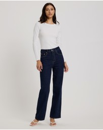 Atmos&Here - Mary Mid Rise Straight Leg Jeans