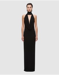 MISHA - The Cowl Neck Jersey Dress