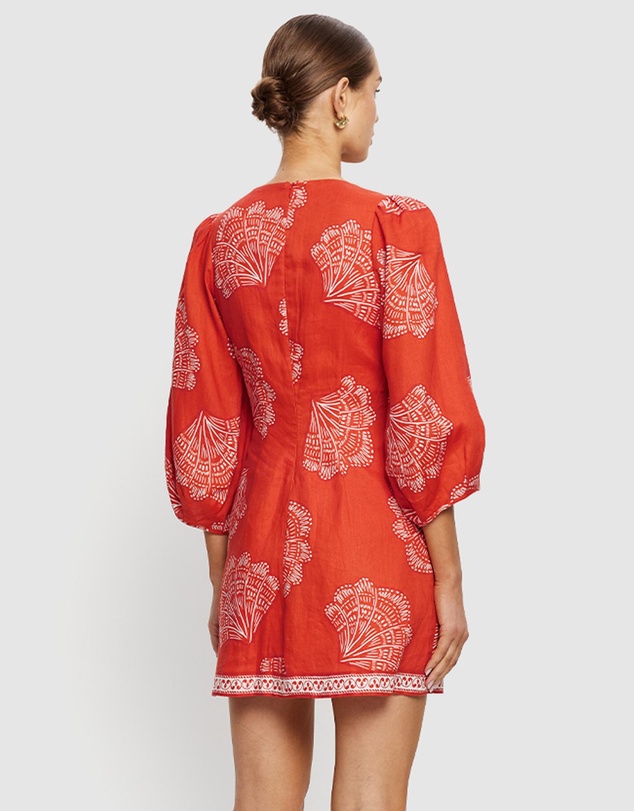 KIVARI - Indira Tie Front Mini Dress