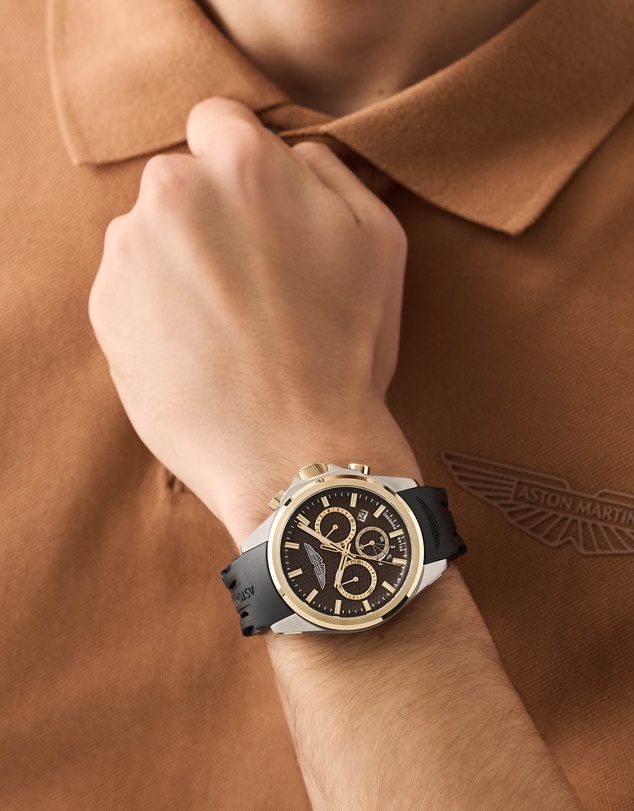 Aston Martin - HLC Chronograph Solar Black Silicone Strap Watch